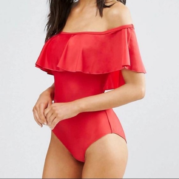 Playful Promises Bardot Frill Swimsuit - Picture 2 of 4